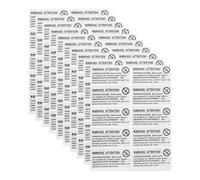 Veemoon Lot de 200 Petites Étiquettes D'avertissement de Suffocation Autocollantes Blanches en Pvc et Papier Kraft pour Jouets et Composants, Utilisation Polyvalente et Application Facile