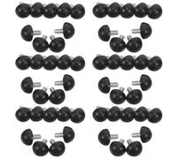 Veemoon Lot de 200 Pieds Réglables M6 Antidérapants pour Meubles Patins en Métal 15X20Mm Demi-Cylindre Niveleurs pour Tables Chaises et Étagères Protection Sols et Bruit