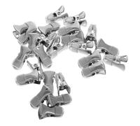Veemoon Lot de 25 Pinces Crocodiles Métalliques Moyennes, Argentées, Clips pour Chapeaux et Casquettes, Accessoires DIY pour Loisirs Créatifs, Pêche et Bureau, Dispositif de Retenue