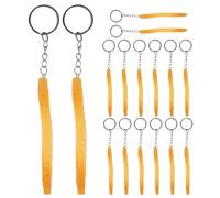 Veemoon Lot de 25 porte-clés en forme de fausses frites : porte-clés fast-food - breloques réalistes pour sacs à goûter - accessoire - fast-food - pendentif imitation pomme de terre frite pour à