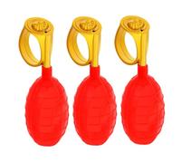 Veemoon Lot de 3 Anneaux de Pulvérisation d'eau Rouges, Jouets Farce et Attrape pour Poisson D'avril, Plastique Solide, Amusants pour Fêtes, Jeux d'eau et Divertissement Extérieur