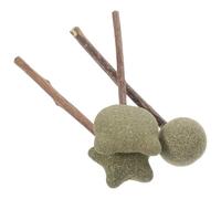 Veemoon Lot de 3 Bâtonnets d'herbe à Chat pour Chaton, Jouet de Soin Buccal en Actinidia Polygama et Herbe à Chat, Stimule la Faim et Rafraîchit L'haleine, pour Chambre ou Salon