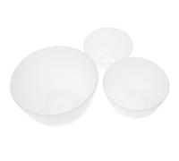 Veemoon Lot de 3 Bols en Silicone Blanc sans Odeur, Tailles Petite, Moyenne et Grosse, Anti-goutte et Incassables, pour Mélange de Masques Faciaux DIY et Usage Maison ou Salon de Beauté