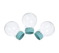 Veemoon Lot de 3 Boules à Neige Transparentes 45 Mm en Verre avec Bouchon Caoutchouc, Globes à Eau Soi-même pour Décoration Maison DIY, Loisirs Créatifs et Fêtes de Noël