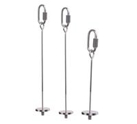 Veemoon Lot De 3 Brochettes Alimentaires en Acier Inoxydable pour Perroquets, Mangeoire à Fruits Et Légumes, Grosse Taille, Usage Quotidien en Cage pour Petits Oiseaux Et Perroquets