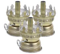 Veemoon Lot de 3 Brûleurs à Mèche pour Lampe à Pétrole Porte-Mèche en Verre Compatible Bouteilles Ø 3 CM Pièces de Réparation pour Lampe à Huile Accessoire DIY pour Couleur Aléatoire