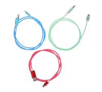 Veemoon Lot de 3 Câbles de Charge USB Type C LED Verte, Câble TPE Multifonction et Charge Rapide pour Appareils USB et Tablettes