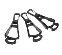 Veemoon Lot de 3 Clips de Ceinture Extérieurs en Plastique Polyacétal Noir, Pince Anti-perte Multifonction pour Moufles de Travail, pour Bricolage, Chantier et Activités de Plein Air