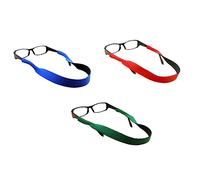 Veemoon Lot de 3 Cordons Extensibles pour Lunettes de Sport Cordon de Cou Doux Et Lavable pour Lunettes de Soleil Rouge Et Vert