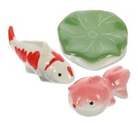 Veemoon Lot de 3 Décorations Flottantes en Céramique pour Aquarium, Boules Décoratives Peintes la Main, Tailles 21 Cm, 29 Cm et 35 Cm, Couleurs Aléatoires, Ornements Couleur