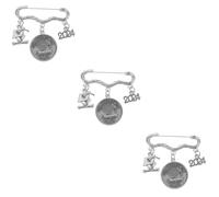 Veemoon Lot De 3 Épingles Commémoratives De Remise De Diplôme En Alliage De Zinc Pour Décoration De Remise De Diplôme Lettre Étoile Revers Mes Diplômés