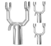 Veemoon Lot de 3 Fourches à Vêtements en Alliage d'Aluminium Connecteurs de Tringle à Vêtements Extensibles Accessoires de Remplacement pour Poteau de Séchage Usage Maison et Balcon