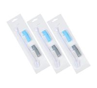 Veemoon Lot de 3 ou 6 Brosses à Dents en Plastique pour Chien et Chat, Tête Double, Petite et Grosse, Parfaitement Angulées pour Nettoyer Efficacement la Bouche