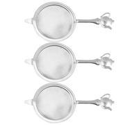 Veemoon Lot de 3 passoires à thé en métal à mailles ultra-fines - Passoires à cocktail en acier inoxydable pour aliments, liquides et boissons, fournitures de pâtisserie