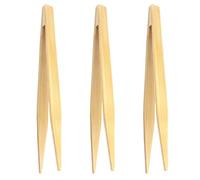Veemoon Lot de 3 Pinces Cuisine en Bambou, Pinces à Toast Anti-statique, Accessoires de Service Multifonctions pour Barbecue et Buffet, Outils Légers pour Saisir Fruits, Légumes et Viande