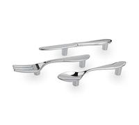 Veemoon Lot de 3 Poignées de Meuble de Cuillère Fourche, Alliage de Zinc Solide, Entraxe 3 Pouces, pour Armoire Cuisine et Tiroir