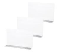 Veemoon Lot de 3 Séparateurs Latéraux en Plastique PVC Bande Magnétique 20 CM X 12 CM Diviseurs D’Étagères Épais pour Supermarché et Magasin Organisateurs de Rayonnages Résistants et
