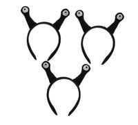 Veemoon Lot De 3 Serrage-têtes Bandeaux Amusants D’antennes D’escargot, Élastiques Cheveux Noirs, Accessoires De Cosplay Femmes Pour Fêtes Et Déguisements