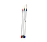 Veemoon Lot de 3 Stylos à Tirette Blanc, Taille Standard, pour Nail Art Précis, Femmes et Filles, Manucure Professionnelle et Usage Domestique