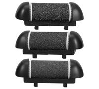 Veemoon Lot de 3 Têtes de Recharge pour Lime Électrique à Callosités Rouleaux de Remplacement Noirs pour Pédicure Électrique Accessoires Polyvalents pour Soins des Pieds Doux Durs ou