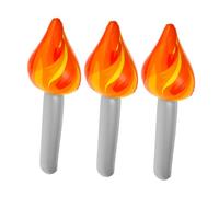 Veemoon Lot de 3 Torches Gonflables Artificielles en Caoutchouc Synthétique, Légères et Portables, Accessoires de Fête et Jouets pour Spectacles, Cosplay et Événements Sportifs,