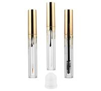 Veemoon Lot De 3 Tubes Cosmétiques Transparents 4ml Contenant Mascara, Gloss Lèvres Et Eye-liner Pinceau Intégré Pour Maquillage Professionnel Léger Anti-fuite Voyage