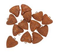 Veemoon Lot de 30 Clochettes Suspendues en Métal Rouillé de Cœur Décorations Vintage Rustiques pour Sapin de Noël Ornements pour Loisirs Créatifs et Fêtes Grelots Décoratifs Sonores