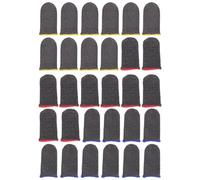 Veemoon Lot de 30 Manchons de Doigt en Fibre D'argenté Anti-Transpiration, Design Fin et Plissé, Protecteurs de Doigts pour Gaming Confortables et Respirants Couleur Couleur Aléatoire