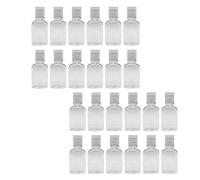 Veemoon Lot de 35 Flacons Distributeurs de Cosmétiques à Clapet 30 Ml en PET Transparent Flacons de Lotion Rechargeables pour Voyage Bouteille de Mains sans Rinçage Usage Pratique et