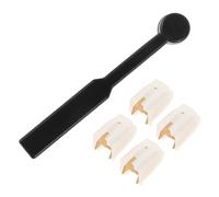 Veemoon Lot de 4 Aiguilles Coniques de Remplacement pour Platine Vinyle avec en Aluminium et Brosse de Nettoyage Stylet Compatible pour Tourne-Disque Préserve et Protège Vos Disques