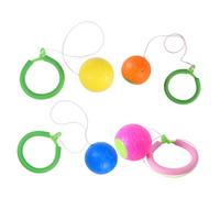 Veemoon Lot de 4 Anneaux de Saut pour Garçon et Filles Jeu de Corde à Sauter la Cheville Balle Rebondissante en Plastique Léger Couleurs Assorties Sportif Couleur