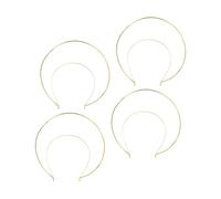 Veemoon Lot De 4 Bandeaux Serrage-tête Coiffe Halo Dorés Taille Unique En Fer Solide Pour Filles Accessoires Cheveux De Fête Mariage Banquet Voyage