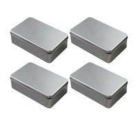 Veemoon Lot de 4 Boîtes à Biscuits en Fer-Blanc Finition Mate Dimensions 18X11 CM Boîte de Rangement Polyvalente pour Cookies Bonbons et Friandises Cuisine et Décoration