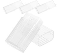 Veemoon Lot de 4 Boîtes de Rangement Transparentes pour Cure-Dents et Petits Objets Solide Compactes et Portables pour Voyage et Organisation Salle de Bain