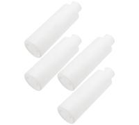 Veemoon Lot de 4 Bouteilles d'eau Bénite 250ml en Plastique PS Blanc Bouchons de Sécurité Étanches pour Souvenirs de Baptême et Décoration Religieuse
