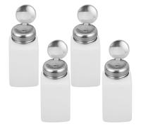 Veemoon Lot de 4 Bouteilles Doseuses en Plastique Blanc 200ml pour Alcool Isopropylique Design Anti-débordement pour Réparation Mobile et Maintenance