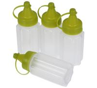 Veemoon Lot de 4 Bouteilles Souples Vertes 250 Ml pour Sauces et Condiments Bouteilles à Presser en Plastique pour Ketchup Miel et Moutarde Stockage la Cuisine et Barbecue Flacons