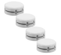 Veemoon Lot de 4 Boutons de Thermostat pour Congélateur et Mini-Réfrigérateur Capuchon en Plastique Blanc Réglage 5 Niveaux de Température Commande de Remplacement pour Contrôle Précis