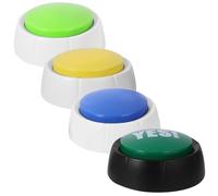 Veemoon Lot de 4 Boutons Parlants pour Chien Résistants Abs, Facile à Presser, pour Communication et Entraînement la Maison Chiot Couleur Aléatoire