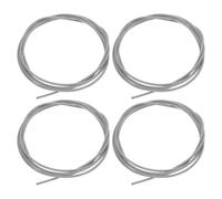 Veemoon Lot de 4 Cordes Filet de Basket-Ball de Remplacement Renforcées en Fil Métallique 1,8 M Attaches en Aluminium Résistantes aux Intempéries pour Panier de Basket Extérieur