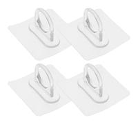 Veemoon Lot de 4 Crochets Adhésifs Ronds Transparents Étanches Supports Muraux sans Perçage pour Salle de Bain Porte-Serviettes et Accroche Bouteille Fixation Forte et Réutilisable
