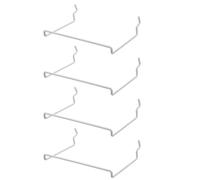 Veemoon Lot de 4 crochets pour panneau perforé mural et étagère de | Crochet pour panneau perforé, fixation facile, idéal pour l'organisation du bureau, supporte ruban adhésif, ruban et