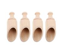 Veemoon Lot de 4 Cuillères à Sel en Bois Multifonctionnelles 30x88 Mm, Cuillères à Thé Pratiques et Pelles à Sel Cuisine Ménagère, Ustensiles Compacts sans Peinture, Usage Quotidien