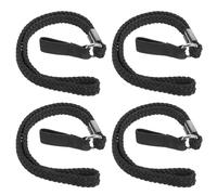 Veemoon Lot de 4 Dragonnes Noires en Nylon Réglables pour Cannes de Marche et Béquilles, Bracelet de Sécurité Antidérapant pour Randonnée et Aide à la Mobilité des Personnes Âgées