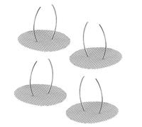 Veemoon Lot de 4 Filtres à Feuilles de Thé en Acier Inoxydable Argenté, Passoires Rondes à Mailles Fines, Faciles à Nettoyer, Démontables, pour Infusion de Thé en Vrac