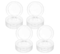 Veemoon Lot de 4 Godets Vides pour Fard à Paupières 26 Mm, Palette Cosmétique Plastique Mat Blanc, Étui à Fards à Paupières Vide Compact Réutilisable pour Maquillage Voyage et Usage