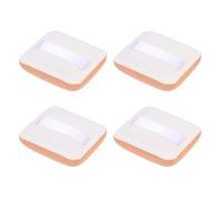 Veemoon Lot de 4 Houppettes Maquillage Triangulaires Couleur Peau, Douces et Non Pelucheuses, pour Poudre Compacte, Usage Sec et Humide, Accessoires Cosmétiques Pratiques pour Voyage