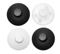 Veemoon Lot de 4 Interrupteurs à Pédale Ronds pour Lampe, Pied au Sol Commande Marche/arrêt, Matériau Pp, Couleurs Blanc, Noir et Transparent, pour Lampadaire et Lampe de Bureau,
