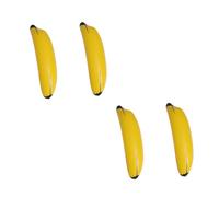 Veemoon Lot de 4 Jouets Gonflables Banane en Pvc Jaune Résistant, Accessoires de Plage et Natation pour Garçon et Filles, pour Piscine et Jeux D'été, Design Fruit Amusant et Sécurisé