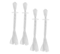 Veemoon Lot de 4 Mèches en Fibre de Verre pour Lampe à Huile Tube de Mèche 1 CM Tête Diamètre Intérieur 3 MM Accessoire pour Lampe à Pétrole pour Rituels Religieux Mariages et